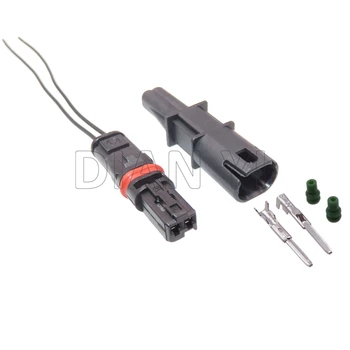 1 Комплект 2 Way Auto мъжки женски кабелен сноп конектор събрание автомобилни LED светлини запечатани контакти за BMW