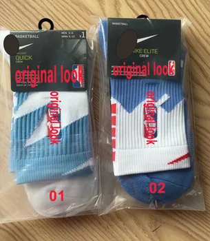 1 чифт мъже елитни баскетболни чорапи спортни чорапи омекотени човек дишаща пот мода спортни чорапи с NK печат