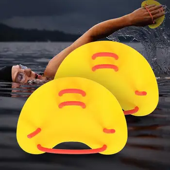 1 чифт нехлъзгащи се плувни гребла Леки плувни плавници Тренировъчна корекция Инструменти за плуване Ръчни ципести ръкавици за плуване