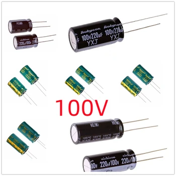 10/50/100Pcs/Lot 100V 10uF DIP високочестотен алуминиев електролитен кондензатор