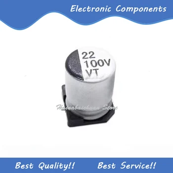 10 бр/лот 100V22UF 8*10.5 22UF/100V SMD алуминиеви електролитни кондензатори нови и оригинални В наличност