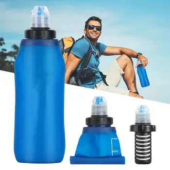 1100ml/min Филтър Бутилка за вода Филтър за вода Слама Мека TPU Сгъваема външна филтрирана водна чанта за открит къмпинг Пешеходен туризъм Колоездене