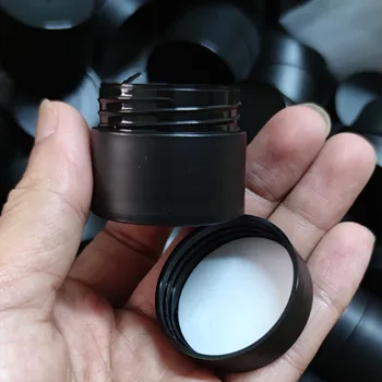 120PCS/Pack 15g черен пластмасов кръг празен грим буркан пот пътуване лице крем лосион козметичен контейнер за многократна употреба бутилки