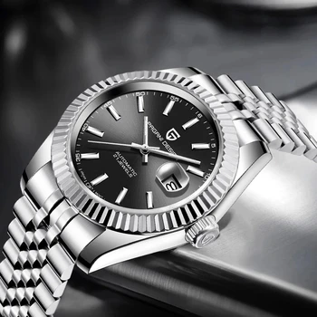 40MM PAGANI DESIGN Мъжки автоматичен механичен часовник Луксозно сапфирено стъкло 100M водоустойчива неръждаема стомана NH35 Reloj Hombre