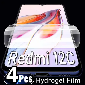 4PCS хидрогел филм за Xiaomi Redmi 12C 12 9C NFC 9A 10A 10 2022 10C екран протектор на Redmi A1 A2 Plus K40 K50 Gaming K60 Pro