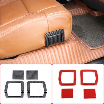 ABS Carbon Car задна седалка повдигане превключвател бутон за регулиране рамка декоративно покритие за Toyota Tundra 2014-2018 интериорни аксесоари