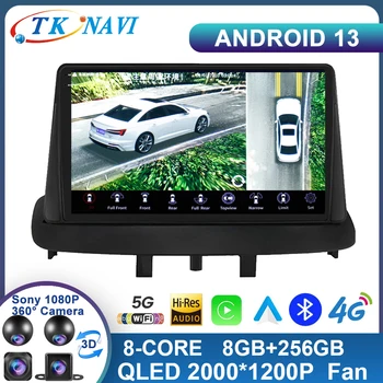 Android 13 За Renault Megane 3 Fluence Samsung SM3 2008 - 2014 Мултимедиен навигационен плейър CarPlay 4G GPS автомобилно радио QLED DSP