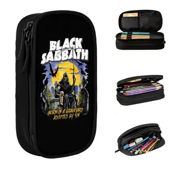 Black Sabbathe Рок моливи Калъфи Heavy Metal молив торбичка писалка за момичета момчета голяма чанта за съхранение училищни пособия подарък канцеларски материали