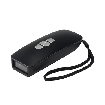 Bluetooth баркод скенер Мини преносим баркод четец USB кабелен / Bluetooth / 2.4G безжичен 1D 2D QR PDF417 скенер лесен за носене