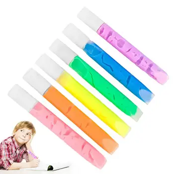Bubble Puffy цветни писалки 6бр цветни топлинно активирани арт боя пухкави писалки за DIY изкуство Doodling консумативи работа по акрил