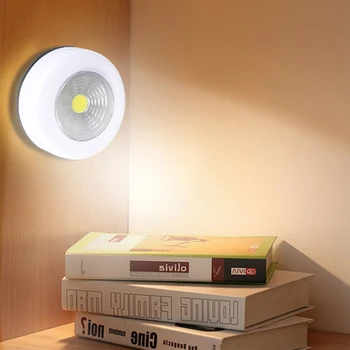 COB LED под кабинета светлина с лепило стикер безжична стена лампа гардероб шкаф чекмедже килер спалня кухня нощна светлина