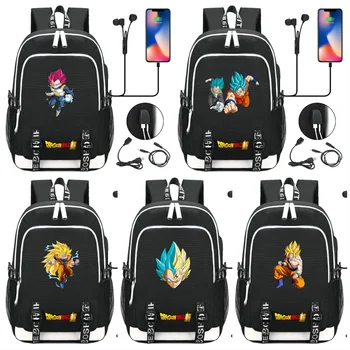Dragon Ball раница карикатура отпечатани училище чанта аниме син Goku раница момче студент раница деца висок капацитет ученическа чанта подарък