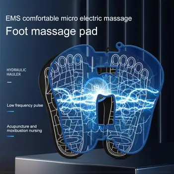 EMS Електрически масажор за крака Подложка Сгъваем масаж на краката Мат Крака Мускулен стимулатор Облекчаване на болката Здраве Подобряване на кръвообращението