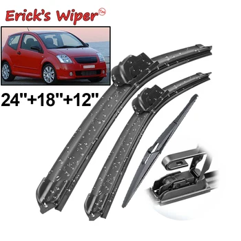 Erick's Wiper Front & Rear Wiper Blades Set Kit For Citroen C2 2003 - 2009 Четки за дъжд на предното стъкло на предното стъкло 24