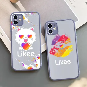 Fashion Likee Cat Bear Love Heart Калъф за телефон за iPhone 14 X XR XS 7 8 Plus 11 12 13 pro MAX 13mini Matte Shockproof Case