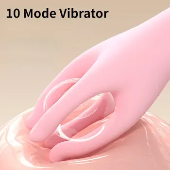 Handheld Earlobe G-spot масажор Nipple Clitoral Clamp Dildo Vibrator Kneeling Buckle Massage Masturbation Dildo Female Sex Toy