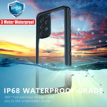 IP68 Swim Run Outdoor Sports 3 метра дълбок калъф за Samsung Galaxy A53 A33 A13 A12 A52 A42 A32 A51 A72 Гмуркане Anti-fall