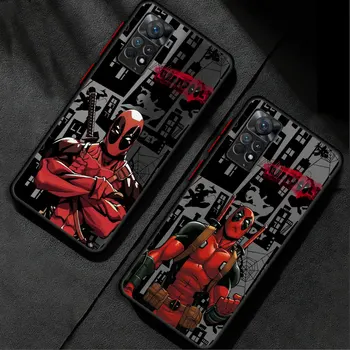 Marvel Deadpool Калъф за телефон за Redmi Note 9 12 8 Pro 7 9S 11T 11S 12S 11 Pro 8T 10 Pro 10S 12 Pro Луксозен капак Capa Clear