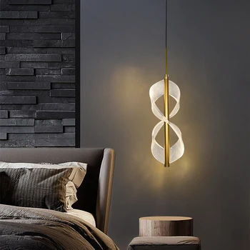 Nordic LED висулка светлини вътрешно осветление висящи домашна лампа трапезни маси спалня нощно легло хол декорация модерна светлина