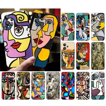 Picasso Art Paint Калъф за телефон за OPPO Realme 10 Pro Plus GT 2 Pro X2 Pro XT C25S 8 7 6 Pro 6i GT Master C3 C21 C21Y X3 SuperZoom
