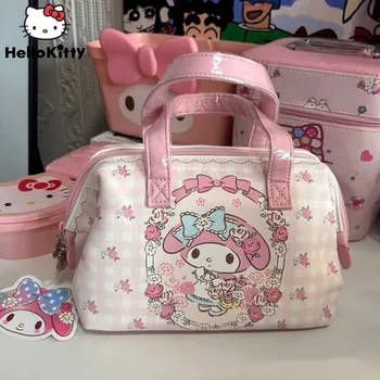Sanrio Нова мелодия чанта голям капацитет водоустойчив чанта за съхранение жени козметична чанта сладък карикатура голяма пазарска чанта Kawaii преносими чанти