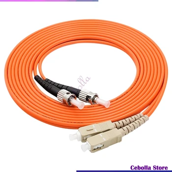  SC / UPC-ST / UPC Дуплекс, диаметър3.0mm 62.5 / 125 OM1 Multimode оптичен кабел, дължина 1M 2M 3M 5M 10M