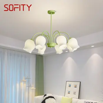 SOFITY Модерен осветителен полилей LED осветителни тела Loft ретро дизайн въже творчески висулка лампа за дома спалня