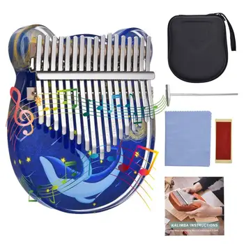 Thumb Piano Portable Finger Piano With Instructions & 17 Keys Professional Kalimba Finger Piano Musical Gifts For Beginners And