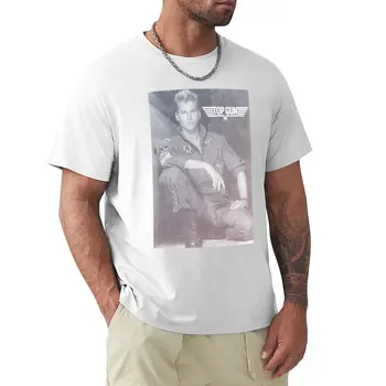 Top Gun Lt. Tom Iceman Kazansky Black & W Fresh T-shirt Motion T-shirts Vintage Funny Novelty Travel USA Size
