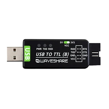 Waveshare индустриален клас USB към TTL конвертор CH343G сериен порт преобразуване модул подкрепа 5V / 3.3V ниво преобразуване верига