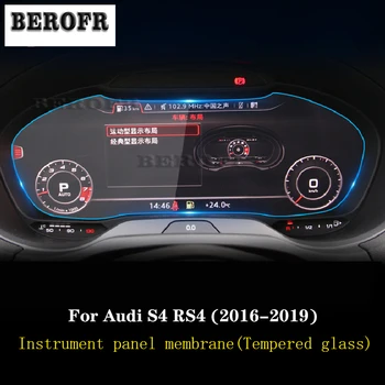 Автомобилен интериор Арматурно табло мембрана LCD екран Защитно фолио от закалено стъкло Против надраскване За Audi S4 RS4 2016-2019