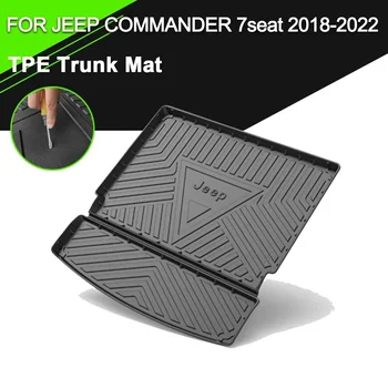 Автомобилна задна подложка за капак на багажника TPE водоустойчива неплъзгаща се гумена товарна облицовка аксесоари за Jeep Commander 7 Seater 2018-2022