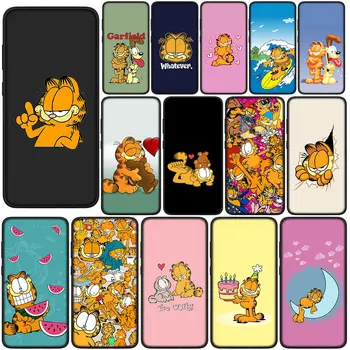 Аниме карикатура Garfields котка силиконов телефон корпус за Samsung Galaxy A10 A20 A53 A30 A31 A32 A50 A51 A52 A12 A33 Калъф за капак