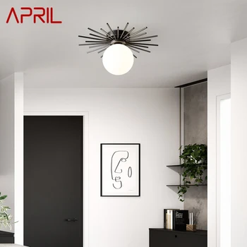 АПРИЛ Съвременна месингова таванна светлина Nordic Simple Creative Copper Lamp Fixtures Home For Stairs Aisle Decor