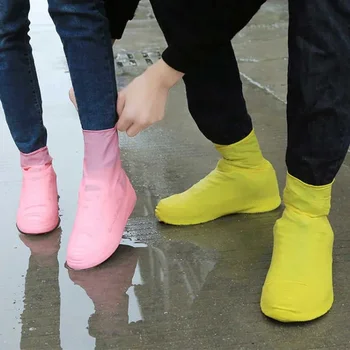 Водоустойчиви калъфи за обувки Силиконови ботуши против хлъзгане за дъжд Унисекс маратонки Протектор за открит дъждовен ден за многократна употреба Калъф за дъждовна обувка