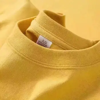 Голям размер тениска лято памук T риза мъже къс ръкав тениска случайни върховете тройници мъжки плътен цвят риза екипажа врата облекло Q152