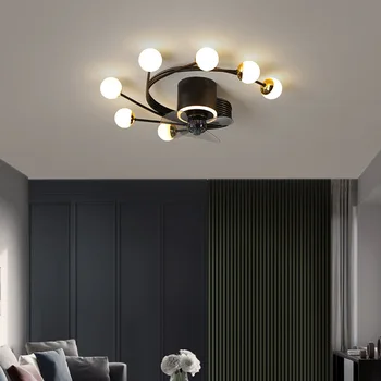 Декорация на хола спалня декор доведе Таванни вентилатори с осветление дистанционно управление трапезария Таван вентилатор светлина вътрешно осветление