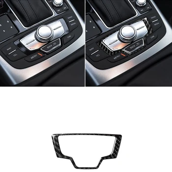 за Audi A6 S6 C7 A7 S7 4G8 2012-2018 Мултимедиен панел декорация подстригване стикер кола интериорни аксесоари въглеродни влакна