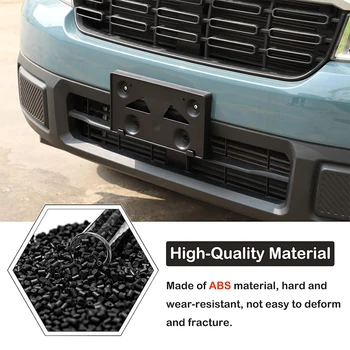 За Ford Maverick 2022 2023 ABS Черна кола Предна регистрационна табела Рамка Скоба Държач за етикети Скоби за броня Резервни аксесоари
