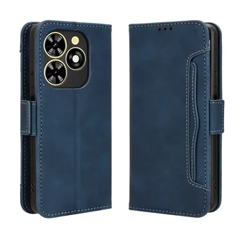 За Tecno Spark Go 2024 Case Premium Wallet Leather Flip Multi-card слот Cover За Tecno Pop 8 Калъф за телефон SparkGo 2024
