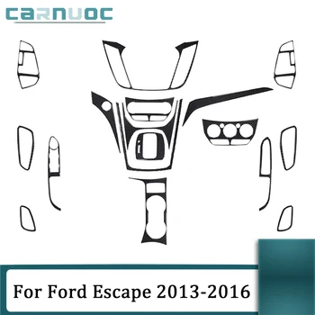 За Форд Ескейп 2013 2014 2015 2016 Въглеродни влакна черен различни части стикери кола интериор декоративни аксесоари