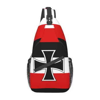 Знаме на Германската империя Прашка Crossbody гърдите чанта Мъже Мода Национален флаг рамо раница за туризъм