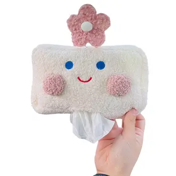 карикатура тъкан кутия сладък плюшени тъкан кутия притежателя салфетка кутия декоративни лицето тъкан притежателя аксесоари за баня салфетка притежателя