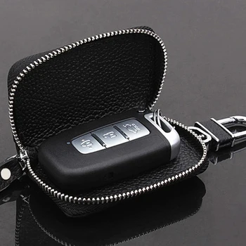Кожен портфейл кола ключ случай цип кола емблема значка ключодържател чанта за McLaren Mack Seat UD камиони Vauxhall Ashok Leyland