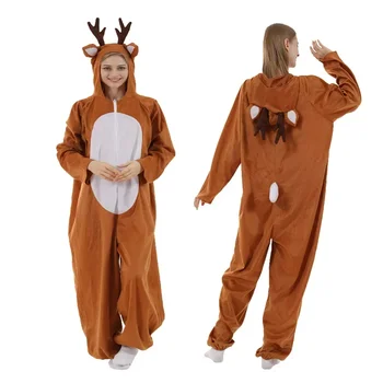 Коледа лосово боди комплект Смешни костюми за Хелоуин партита Мъже Жени Етап Елени Гащеризони