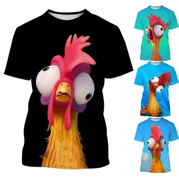 Мода аниме пиле 3D отпечатани тениска лято смешно животно Harajuku унисекс готини тениски върхове