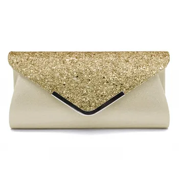 Мода прост плик съединител чанта PU пайети елегантни вериги ръчни чанти единична чанта за жени вечеря сватба козметична чанта
