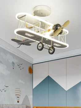 Модерна карикатура самолет детски таван светлина L67cm H45cm LED De деца стая светлина спалня лампа детска стая декоративно осветление