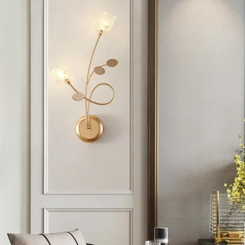 Модерна минималистична стенна лампа в европейски стил Луксозна нощна лампа, хол, стълбище, лампа в коридора, декорация на дома