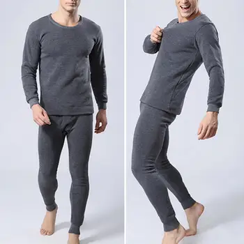 Мъжки зимни пижами Комплект зимни мъжки термобельо Warm Slim Fit еластични пижами за домашно облекло Мъжки шезлонги Set